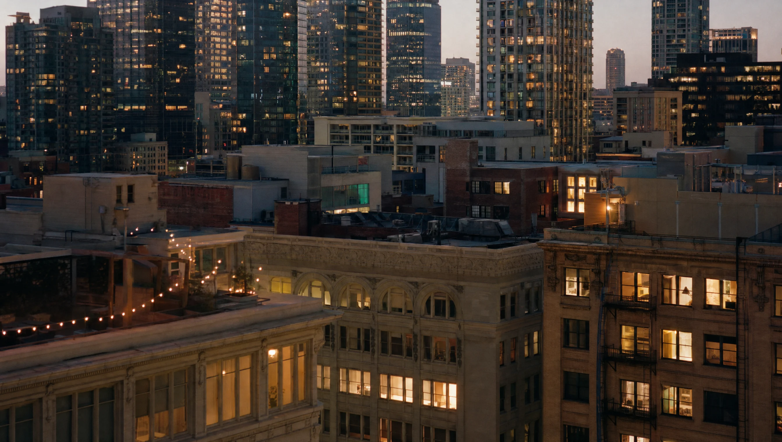 Downtown Los Angeles loft district and historic buildings