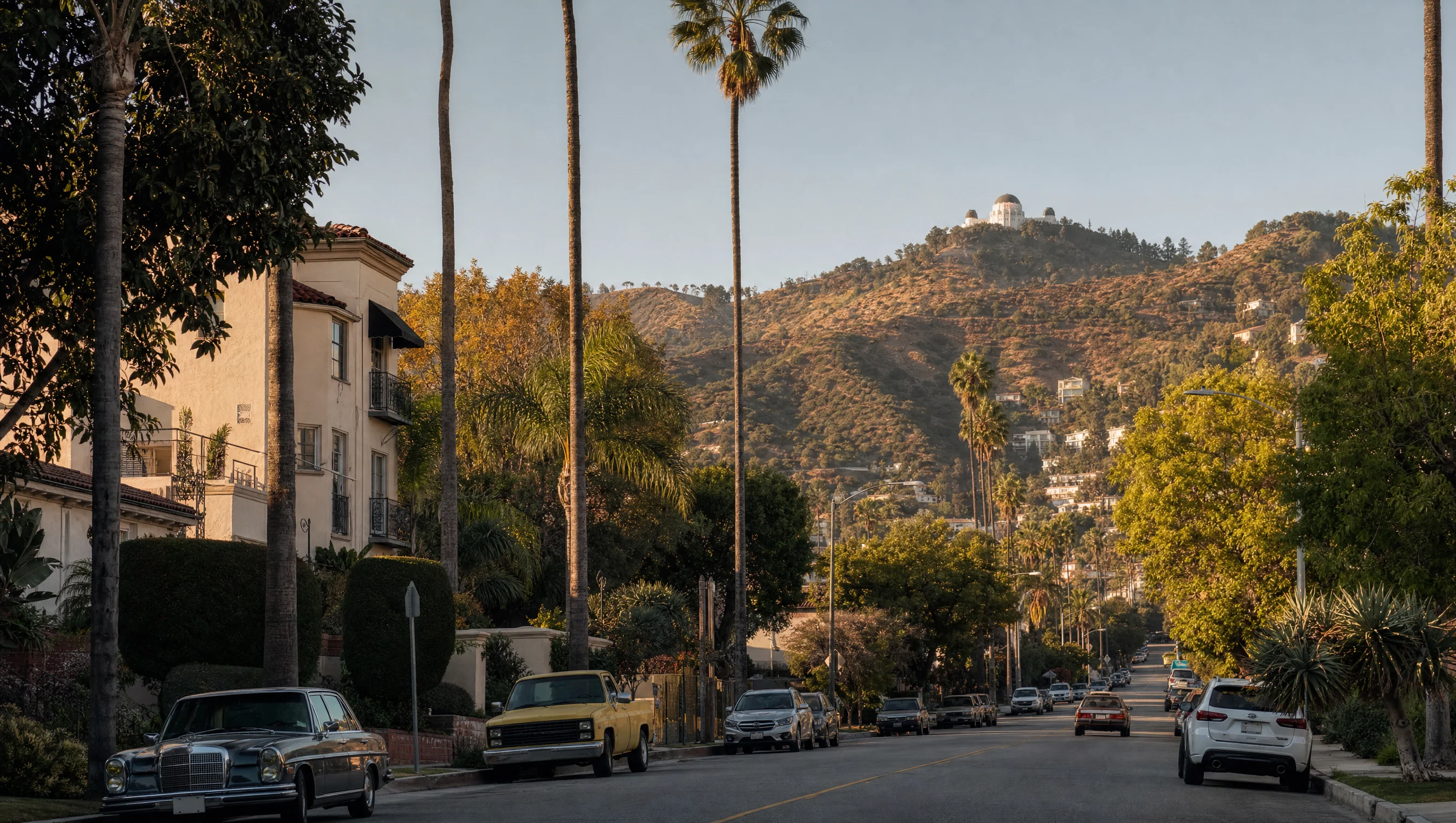 Los Feliz residential street near Griffith Park