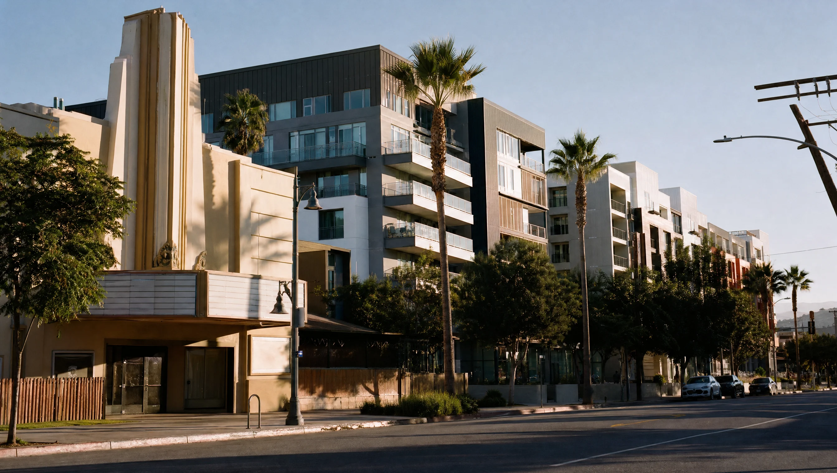NoHo Arts District street and rental buildings
